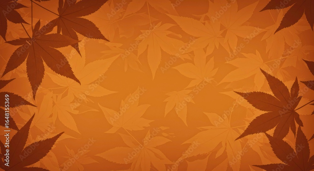 Autumn Leaves Background with Warm Orange Hues