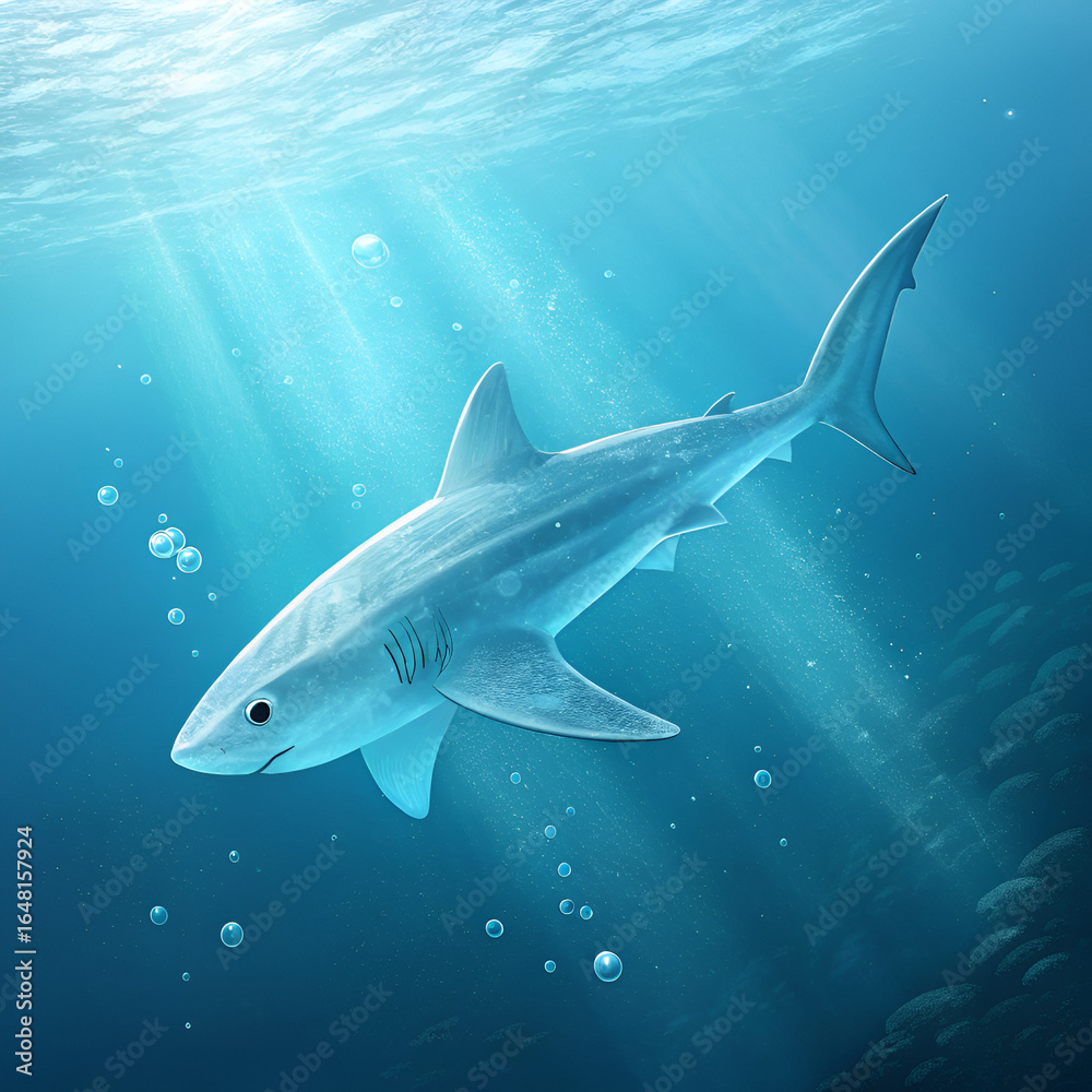Obraz premium shark in the blue sea