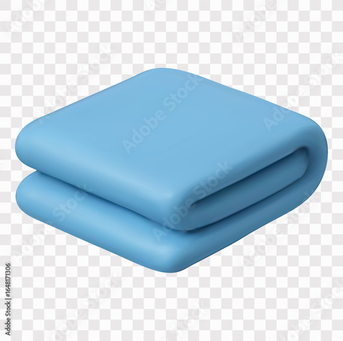 Cleaning Supplies Vector Icon Set | 3D icon set |  folded towel