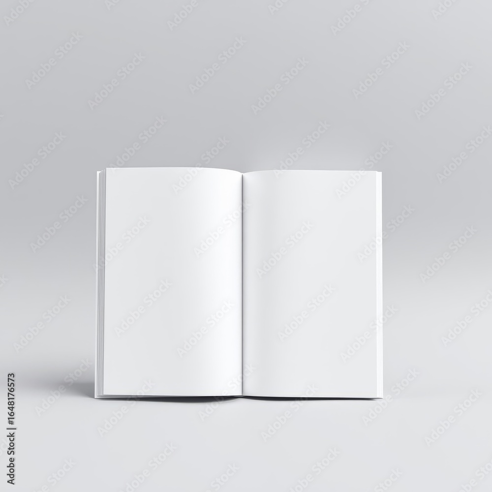 Naklejka premium Empty white book on gray background book mockup blank template isolated book professional presentation blank empty creative composition versatile use professional lighting expert styling