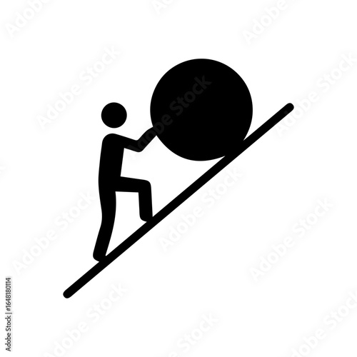 uphill glyph icon