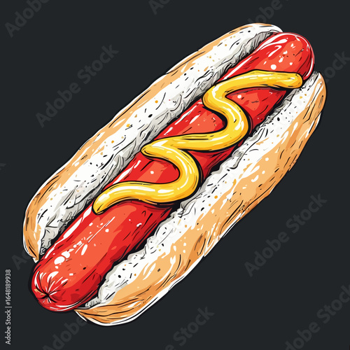 Very Delicious Hotdog design very cool