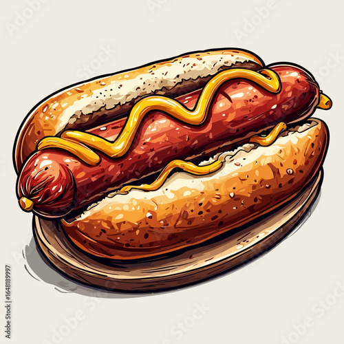 Very Delicious Hotdog design very cool