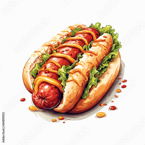 Very Delicious Hotdog design very cool