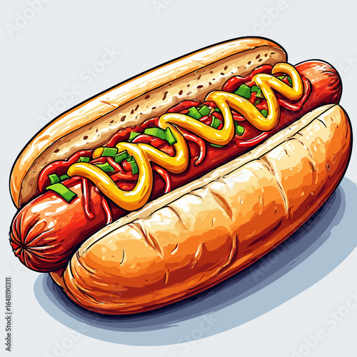 Very Delicious Hotdog design very cool