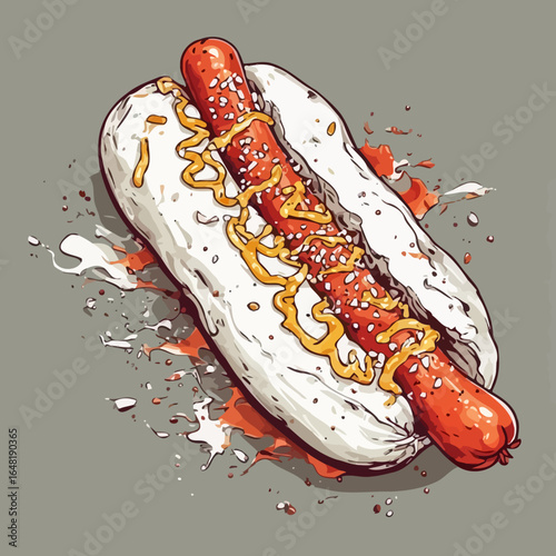 Very Delicious Hotdog design very cool