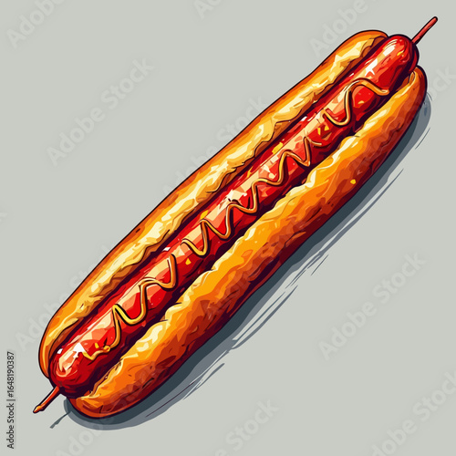 Very Delicious Hotdog design very cool