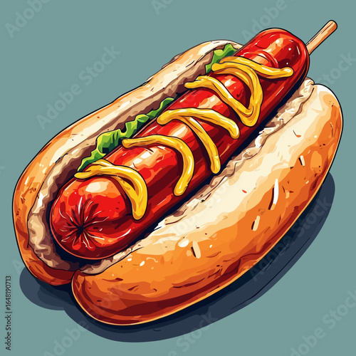 Very Delicious Hotdog design very cool