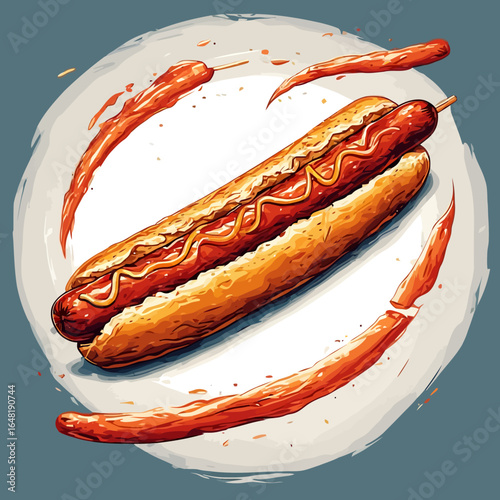 Very Delicious Hotdog design very cool