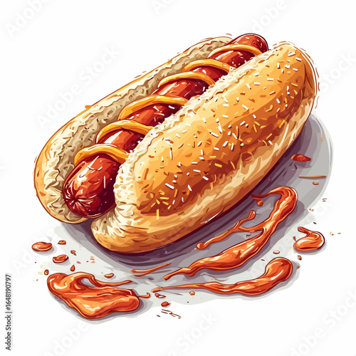Very Delicious Hotdog design very cool