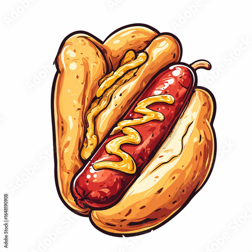 Very Delicious Hotdog design very cool