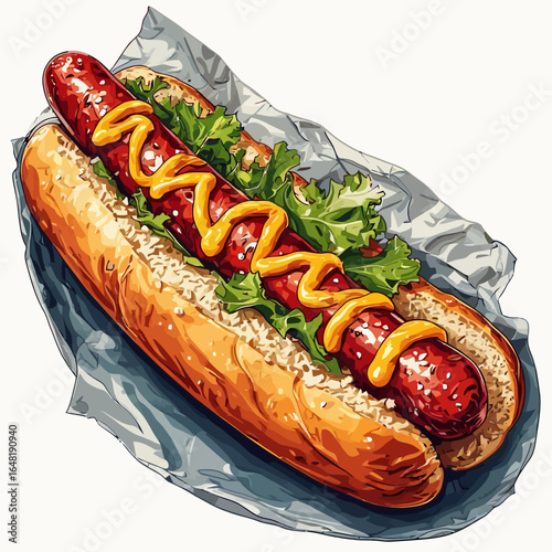 Very Delicious Hotdog design very cool