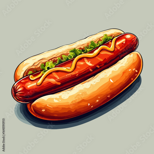 Very Delicious Hotdog design very cool