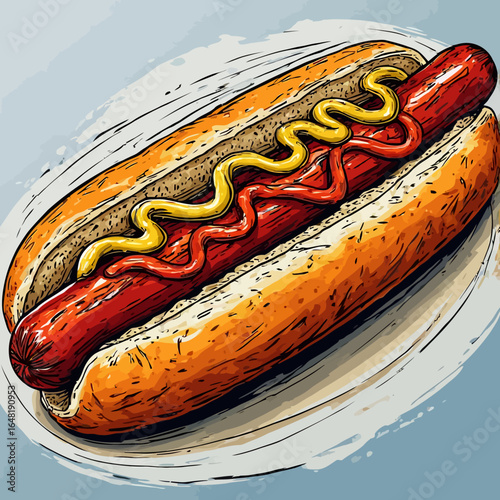 Very Delicious Hotdog design very cool