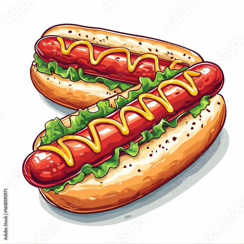 Very Delicious Hotdog design very cool