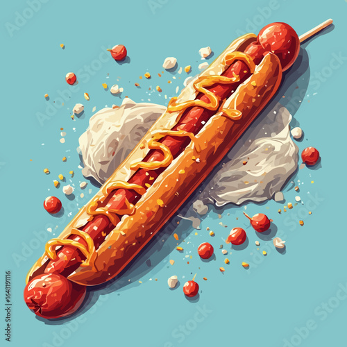Very Delicious Hotdog design very cool