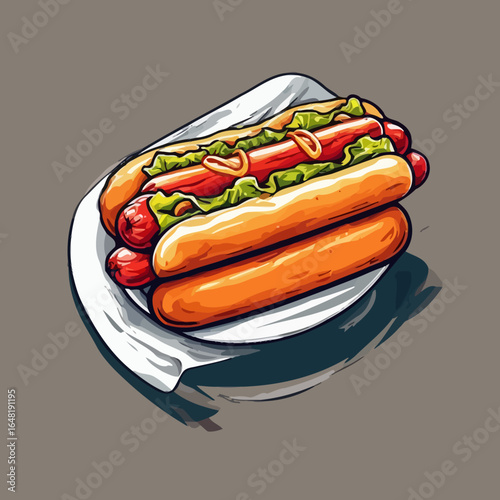Very Delicious Hotdog design very cool