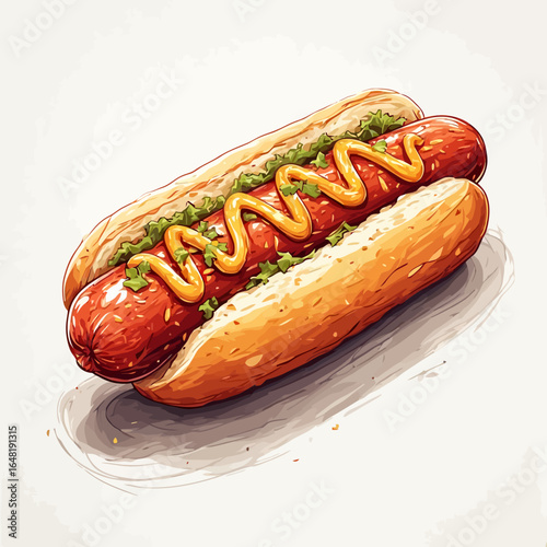 Very Delicious Hotdog design very cool