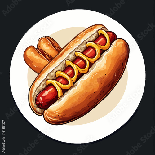 Very Delicious Hotdog design very cool