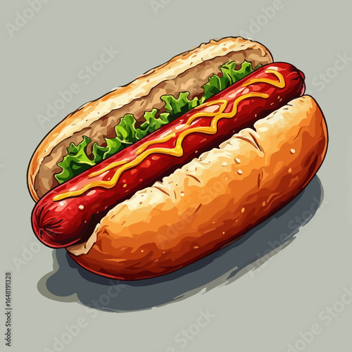 Very Delicious Hotdog design very cool