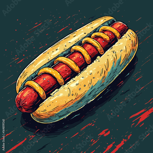 Very Delicious Hotdog design very cool