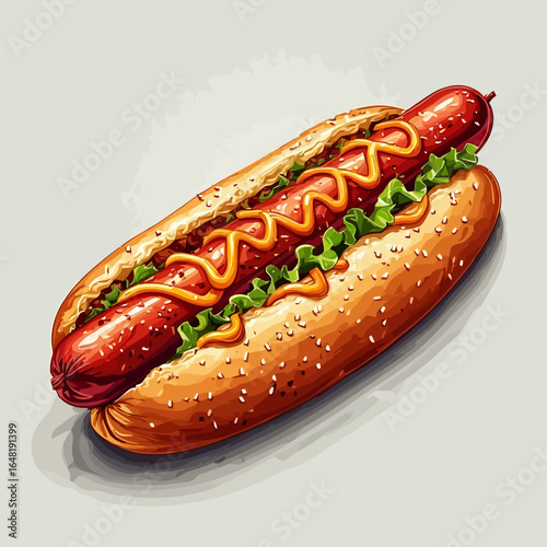 Very Delicious Hotdog design very cool