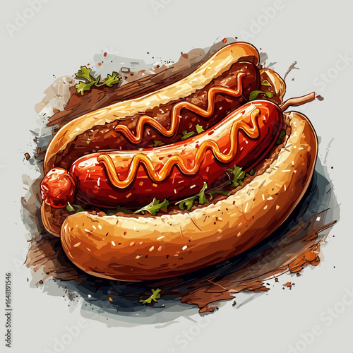 Very Delicious Hotdog design very cool