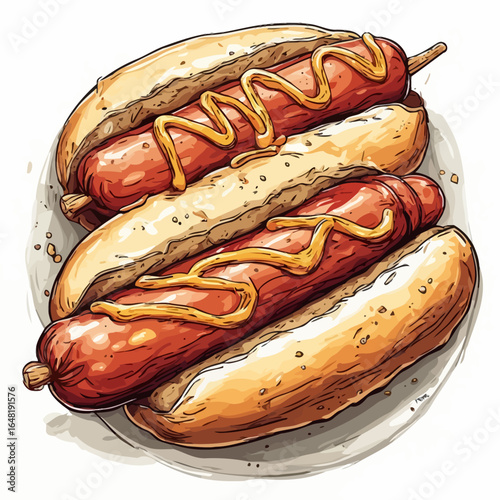 Very Delicious Hotdog design very cool