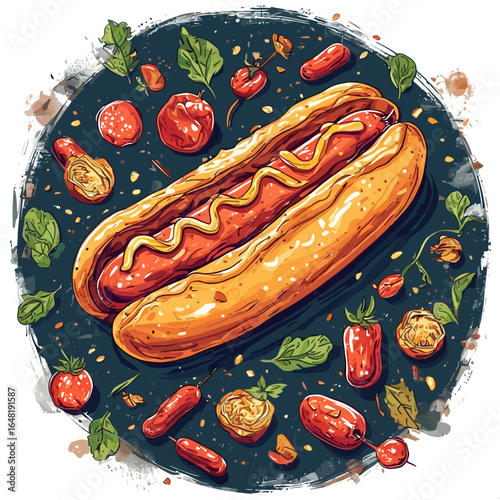 Very Delicious Hotdog design very cool