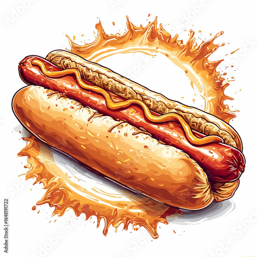 Very Delicious Hotdog design very cool