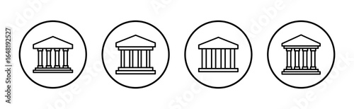 Bank icon vector. Bank sign and symbol, museum, university