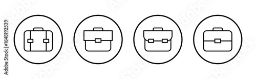 Briefcase icon vector. suitcase sign and symbol. luggage symbol.