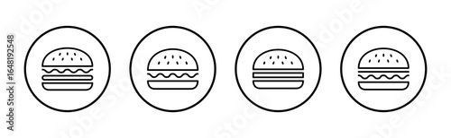 Burger icon vector. burger sign and symbol. hamburger