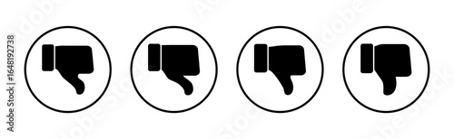 Dislike icon vector. dislike sign and symbol. Hand with thumb down