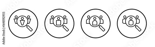 Hiring icon vector. Search job vacancy sign and symbol. Human resources concept. Recruitment