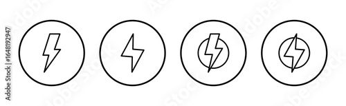 Lightning icon vector. electric sign and symbol. power icon. energy sign