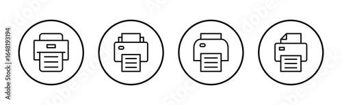 Print icon vector. printer sign and symbol