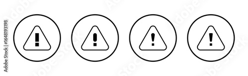 Exclamation danger icon vector. attention sign and symbol. attention sign