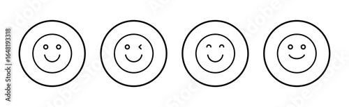 Smile icon vector. smile emoticon icon. feedback sign and symbol