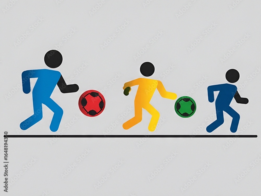 Fototapeta premium football player icon