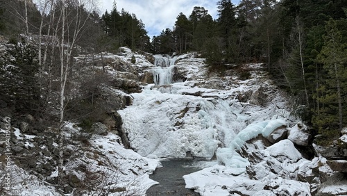 waterfall in winter
