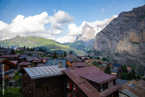 mountain village in the alps