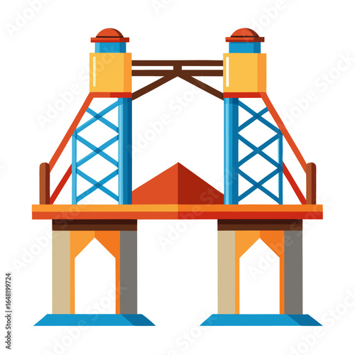vector illustration of a bridge
