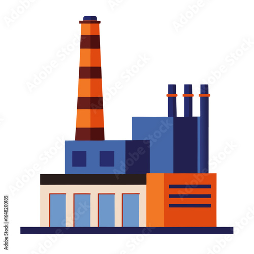 industrial factory with chimney