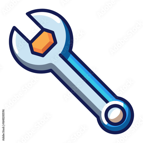3d illustration of a wrench and screwdriver