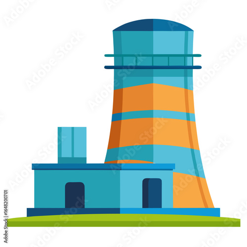 vector illustration of industrial building