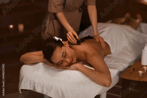 Beautiful woman getting mas...