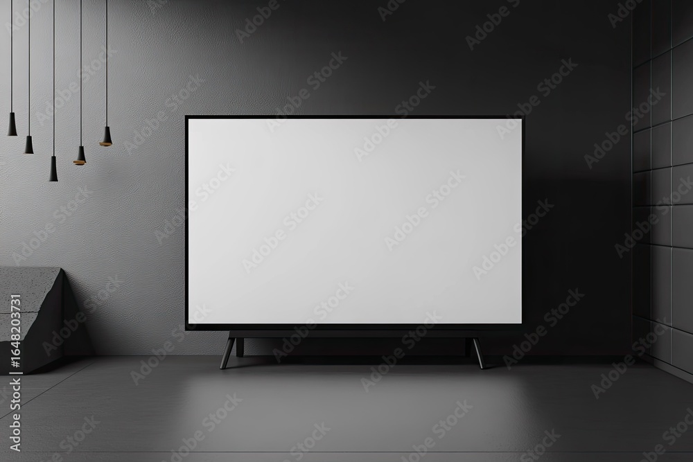 Vibrant Picture of Tv 60 Mockup, Perspective Vibrant Picture of Tv 60 Mockup, Perspective