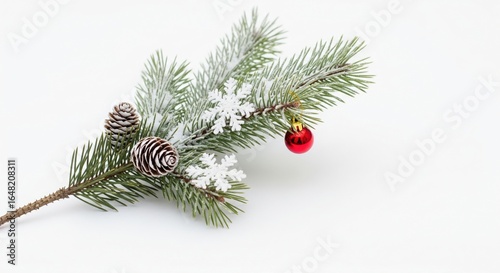 Wallpaper Mural Snow-Covered Pine Branch Torontodigital.ca