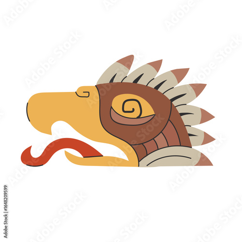 Cuauhtli sign mexican aztec eagle 3 tattoo hand drawn icon clipart avatar logotype isolated illustration